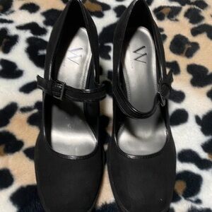Worthington Classic Black Heels with Strap
